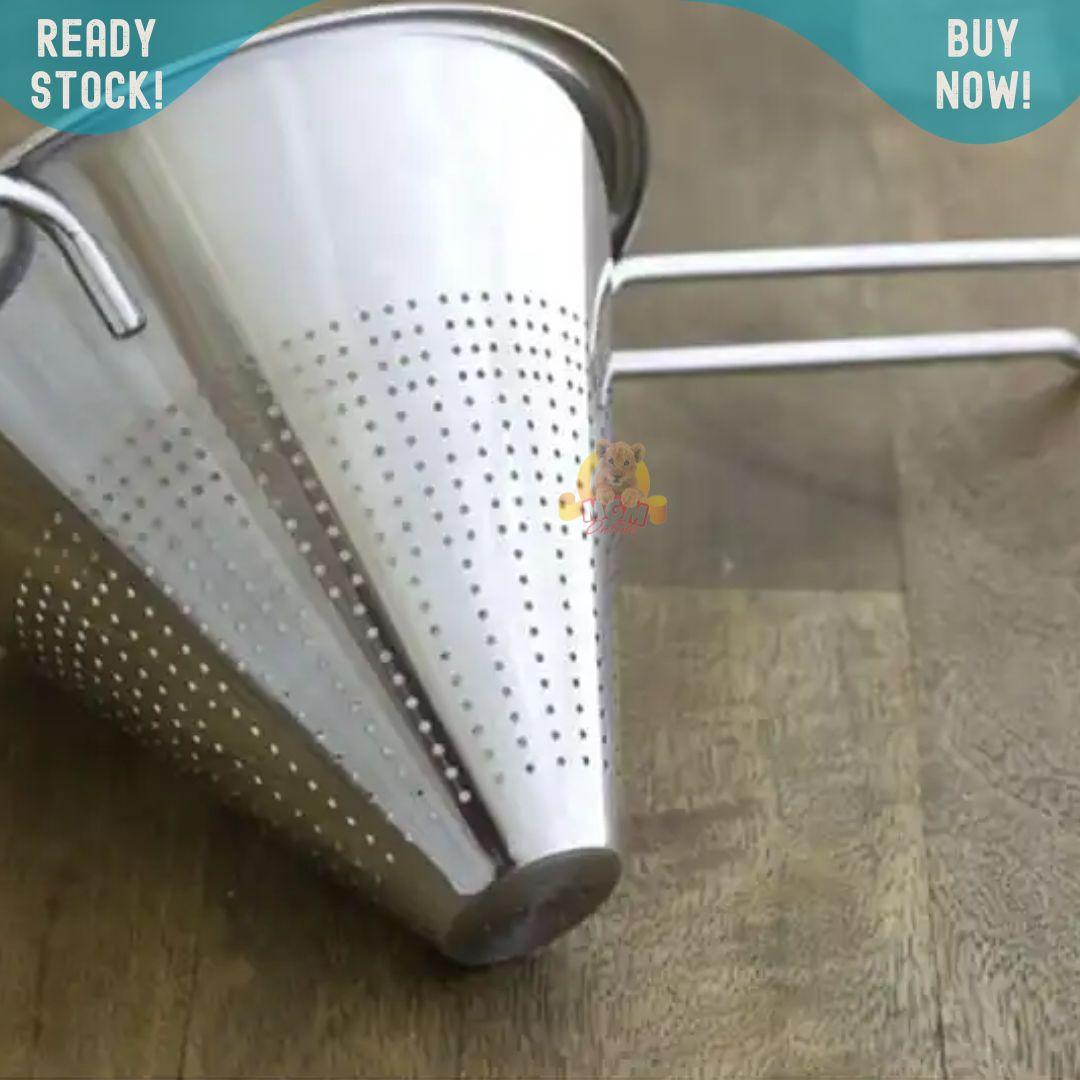 Bouillon Strainer Saringan Kerucut Heavy Duty Stainless NO KARAT Cone Shape - Image 2