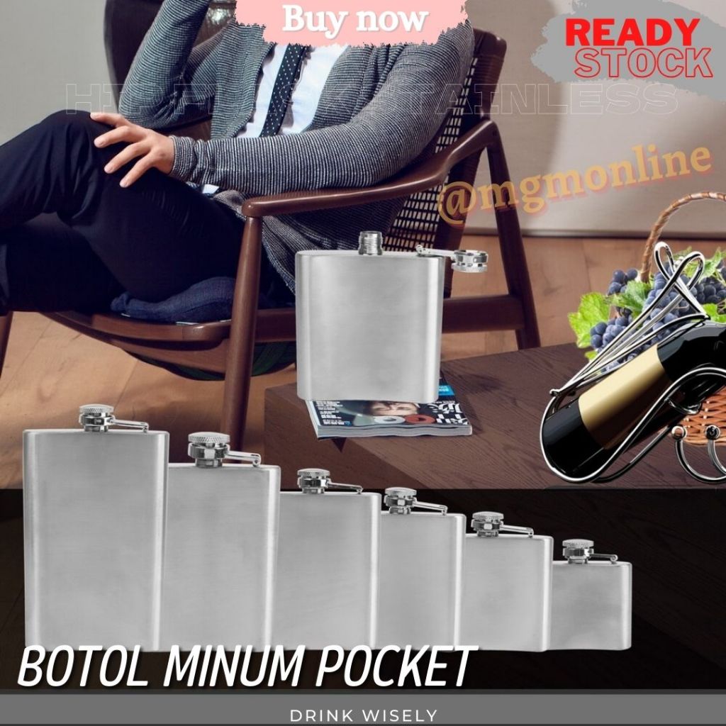 Botol pocket Stainless 500ml Hip Flask 18oz liquor botol minuman keras - Image 5